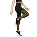 Patriot Women's Sports Leggings Black/Army