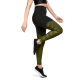 Patriot Women's Sports Leggings Black/Army