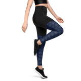 Patriot Eagle Logo RWB Flag Sports Leggings