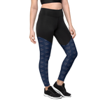 Patriot Eagle Logo RWB Flag Sports Leggings