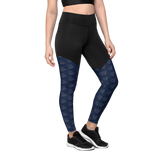 Patriot Eagle Logo RWB Flag Sports Leggings