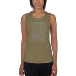 Distressed Flag Ladies’ Muscle Tank