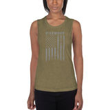 Distressed Flag Ladies’ Muscle Tank