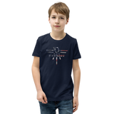 Patriot Eagle Logo RWB Flag T-Shirt Youth