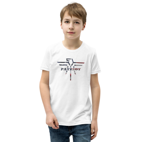 Patriot Eagle Logo RWB Flag T-Shirt Youth